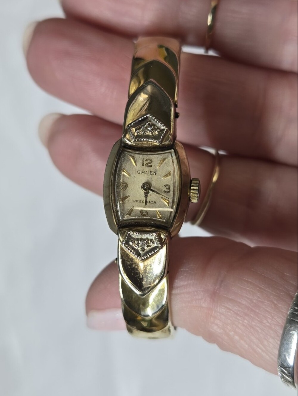 Gruen Women's Gold-Tone Precision Vintage Bracelet Watch